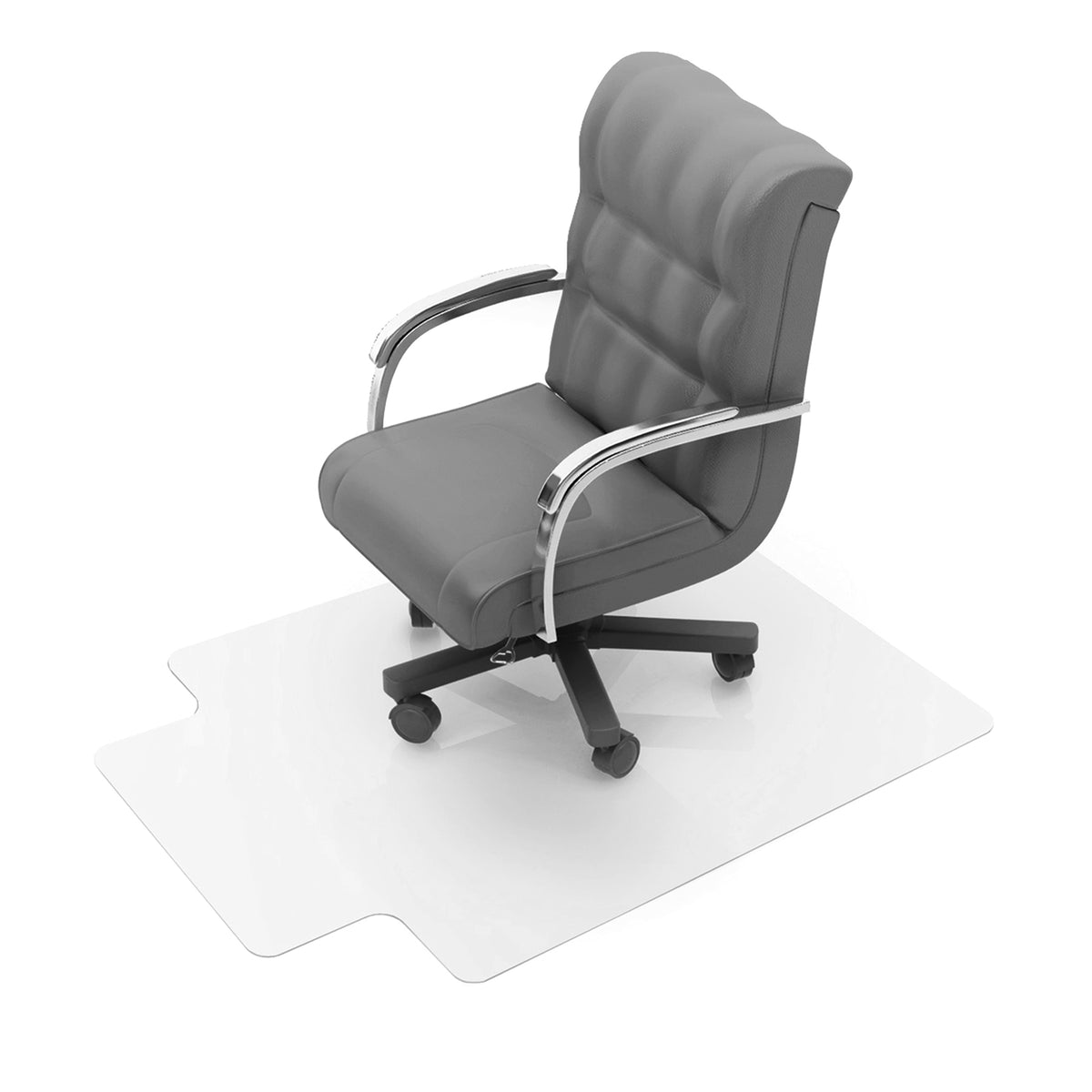 Floortex Advantagemat PVC Chair Mat for Hard Floors – Rectangular with Lip, 90 x 120cm
