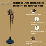 AcaciaHome XL Tall Gold Parrot Sculpture – Resin Decorative Figurine for Home, Office & Patio