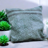Luxury Stone Washed Green Cushion Cover, 50 x 50cm