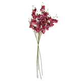 Leaf Pack of 6 Dark Pink Artificial Mini Orchid Stems, 80cm with 10 Flowers Each – Wired Faux Flowers