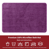 Vinsani Ultra Soft Microfibre Bath Mat 60 x 90cm – Dense Fluffy Bathroom Mat, Purple