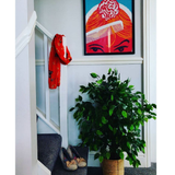 Leaf 90cm Artificial Ficus Tree with Copper Metal Planter – Realistic Indoor Faux Plant
