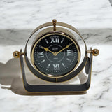 Black Mantel Clock with Silent Sweep Movement – Elegant Tabletop Timepiece, Quiet Operation
