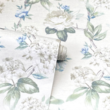 Arthouse Keeka Floral Wallpaper – Elegant Trailing Flowers for Feature Walls, Blue & Cream
