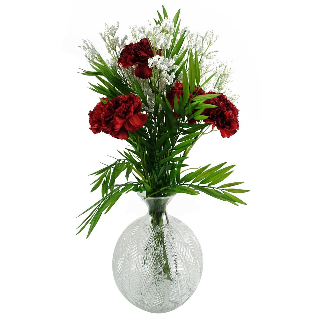Leaf Artificial Gypsophila Spray with Wired Stem – 65cm White Faux Flowers for Arrangements