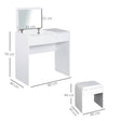 HOMCOM white flip-top dressing table