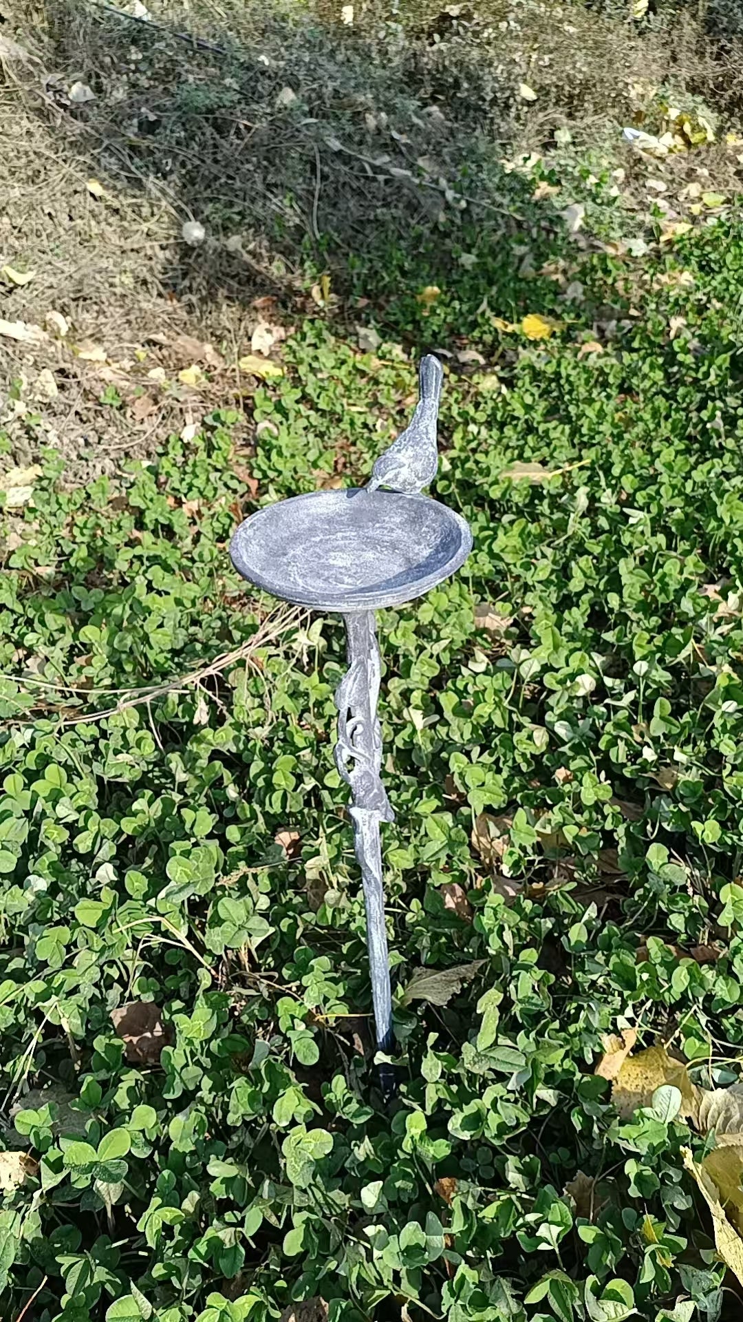 Avilo Cast Iron Bird Bath Stake – Sturdy Garden Support for Bird Baths