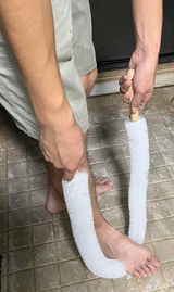 Avilo Back and Foot Cleaning Brush with Long Bristles and Two Wooden Handles