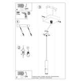 Loopez Modern Steel Pendant Light, GU10