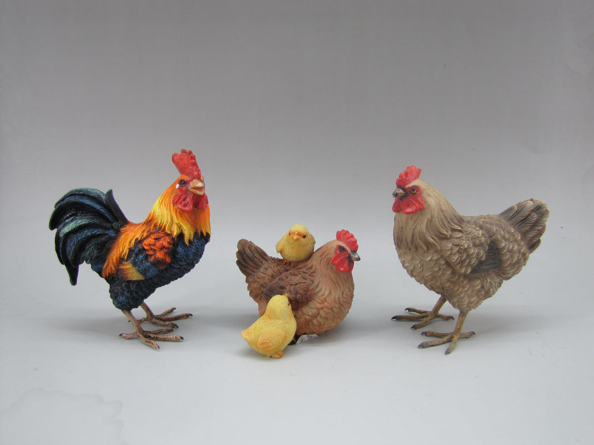 Avilo Chicken Family Garden Ornament – Farmyard Decoration for Gardens
