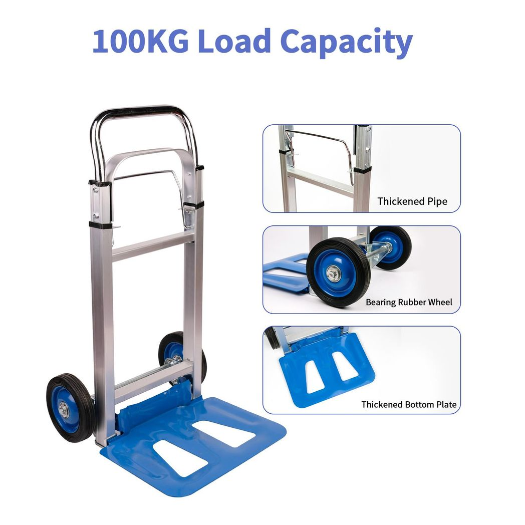 Neo Folding Sack Truck with Extendable Handle – 100kg Capacity, Aluminium & Steel