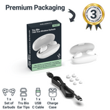 Majority Tru Bio True Wireless Earbuds with Touch Controls & Fast Charging – Eco-Friendly, Clear White