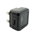 FX Powabud Mains USB Charger 1A – Compact Travel Charger for Phones, Tablets & Micro USB Devices, Black