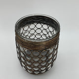 Decorative Clear Glass Candle Vase – Rustic Design Holder for Flowers, Candles and Christmas Gifts