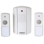 Omega twin button cordless door chime set