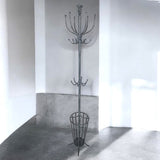 AcaciaHome 175cm Metal Coat Stand with Umbrella Holder, Grey