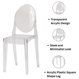 Modern ghost clear acrylic dining chair