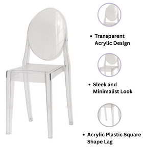Modern ghost clear acrylic dining chair