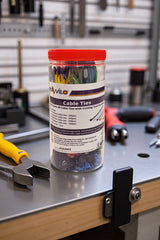 Avilo 800 Durable Cable Ties Set with Integrated Cutting Tool – Home Cable Management