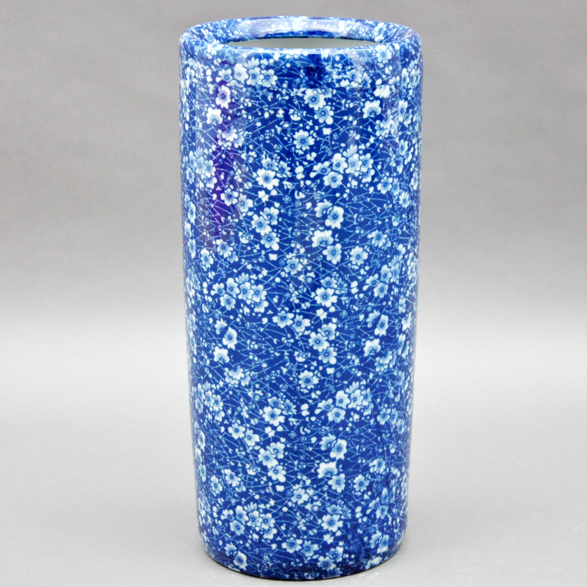 AcaciaHome Ceramic Umbrella Stand – Holder for Canes & Walking Sticks, Entryway Decor, Blue & White