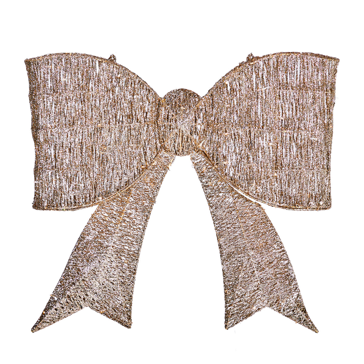 Giant Pre-Lit Outdoor Christmas Bow with 124 Warm White LEDs – Festive Door, Porch & Gate Decoration