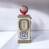 AcaciaHome Wooden Petrol Pump Key Box – Vintage Cream Storage for Keys, Freestanding or Wall Mounted