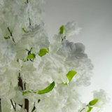 Botanik UK Artificial White Cherry Blossom Tree, 150cm – Fully Assembled Faux Blossom Tree in Pot