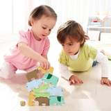 SOKA Wild Animal Wooden Stacking Toy – Montessori Balancing Puzzle, 5 Pairs, Ages 3+