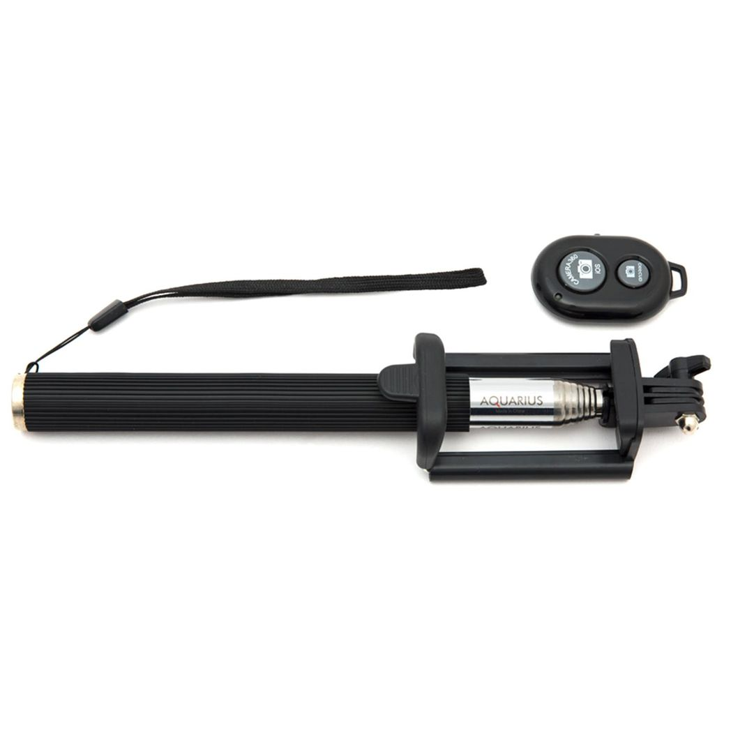 Aquarius Video Selfie Stick with Bluetooth Remote – Extendable 18–60cm Aluminium Monopod, Gold