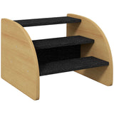 PawHut 3-Step Dog Stairs with Side Panels & Non-Slip Feet – Pet Steps for Sofa and Bed, Small Puppies