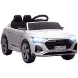 AIYAPLAY Licensed Audi Q8 e-tron Sportback 12V Kids Ride-On Car with Remote Control & Four-Wheel Suspension – White