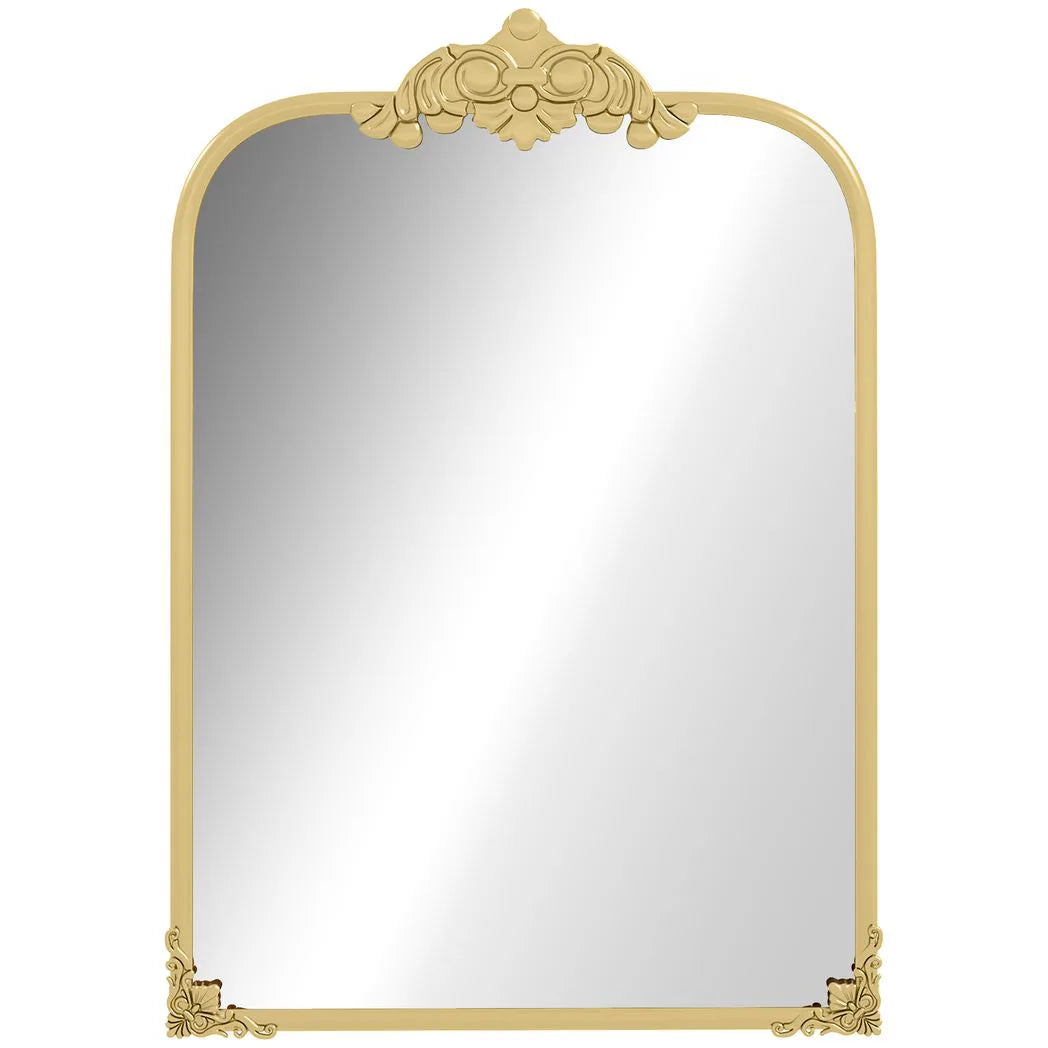 HOMCOM Wall Mirror, Decorative Baroque Mirror with Metal Frame, for Bedroom and Living Room, 60 x 87 cm