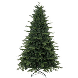 HOMCOM 7ft Artificial Christmas Tree with 2080 Realistic Tips, Hinged Wide Shape Xmas Tree, Green