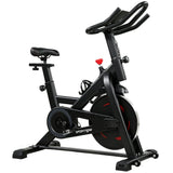 SPORTNOW Exercise Bike with Smart App, 0-100% Magnetic Resistance & Adjustable Seat – Indoor Stationary Bike