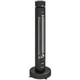 Outsunny 2000 W Free-Standing Oscillating Electric Infrared Patio Heater with Remote and Knob Control – Black