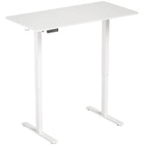 HOMCOM Electric Standing Desk with Memory Presets, LED Display & Cable Holes – Height Adjustable, White