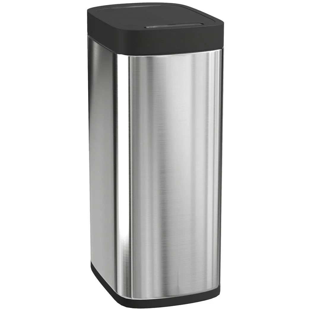 HOMCOM 50L Automatic Sensor Kitchen Bin with Manual Override – Touchless, Battery Operated, Inner-Bucket-Free