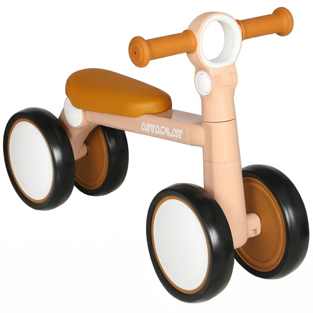 AIYAPLAY Foldable Baby Balance Bike for 1–2 Years with Adjustable Seat and EVA Tyres – No Pedal Toddler Ride-On, Pink
