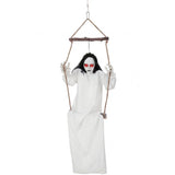 HOMCOM 170cm Animated Hanging Swing Ghost Halloween Decoration