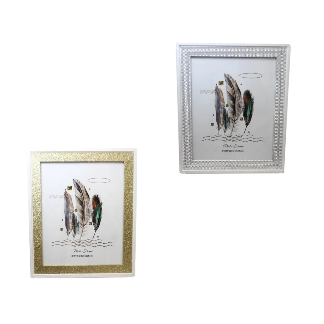 Sparkly Silver & Gold Photo Frame – Glittering Home Decor Picture Frame, Assorted Colours