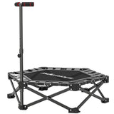 SPORTNOW 42" Foldable Mini Trampoline with 3-Level Adjustable Handle & Storage Bag – Fitness Rebounder for Adults
