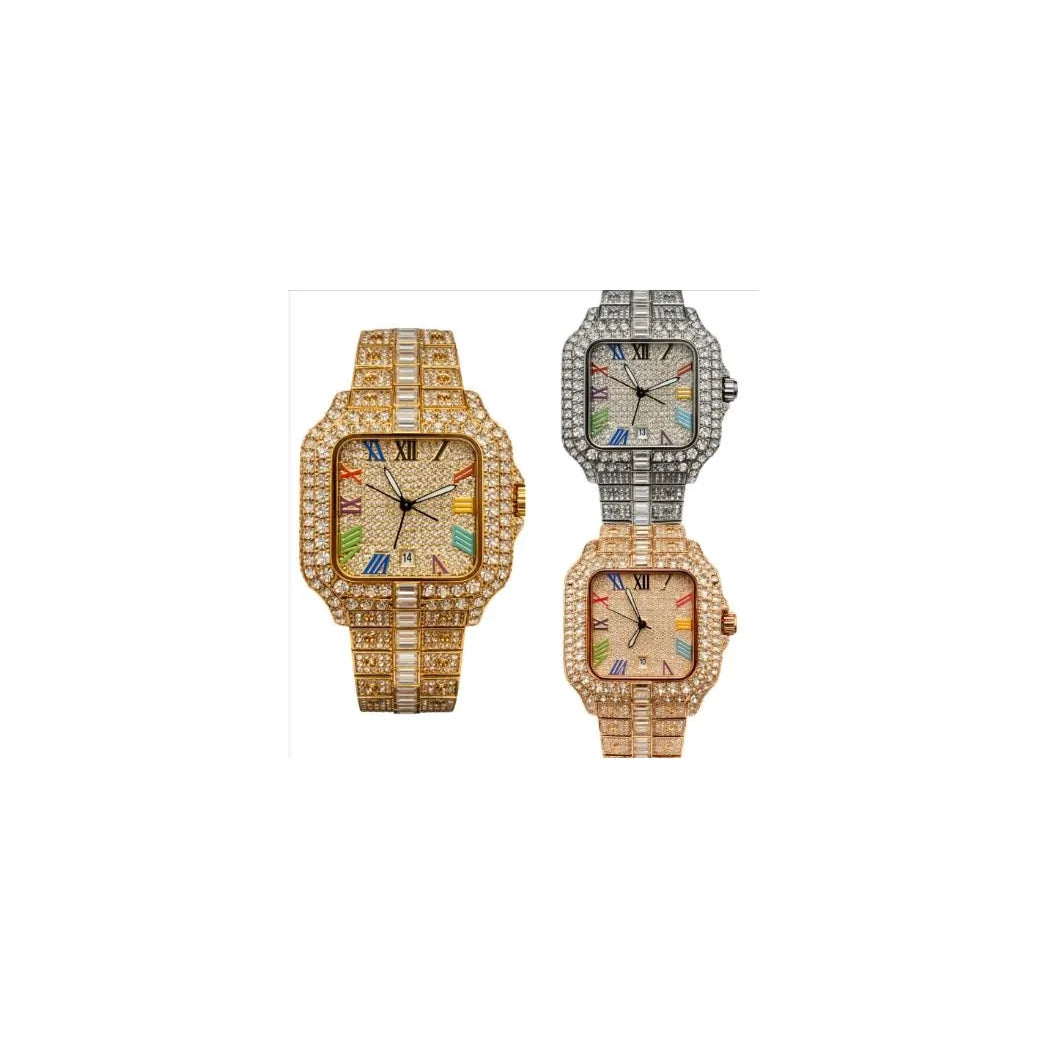 NY London Men's Bling Fashion Watch – Assorted Styles, Crystal-Set Metal Bracelet