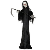 HOMCOM 183cm Life Size Animated Grim Reaper Halloween Decoration