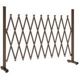 Outsunny Expanding Trellis Fence – Freestanding Foldable Garden Screen Panel, 250 x 103.5cm, Dark Brown