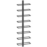 HOMCOM 8 Tier Wall Mounted Wine Rack – Metal Bottle Display and Storage Holder for Kitchen, Black