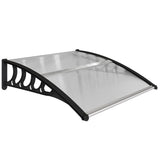 Outsunny Front Door Canopy with Polycarbonate Panels, 103 x 96.5cm – Outdoor Rain Shelter for Window and Porch, Clear