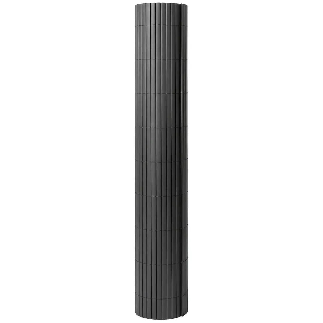 Outsunny Garden Privacy Screen Fence, 2 Pack – 1m x 5m Waterproof Windbreak, Dark Grey