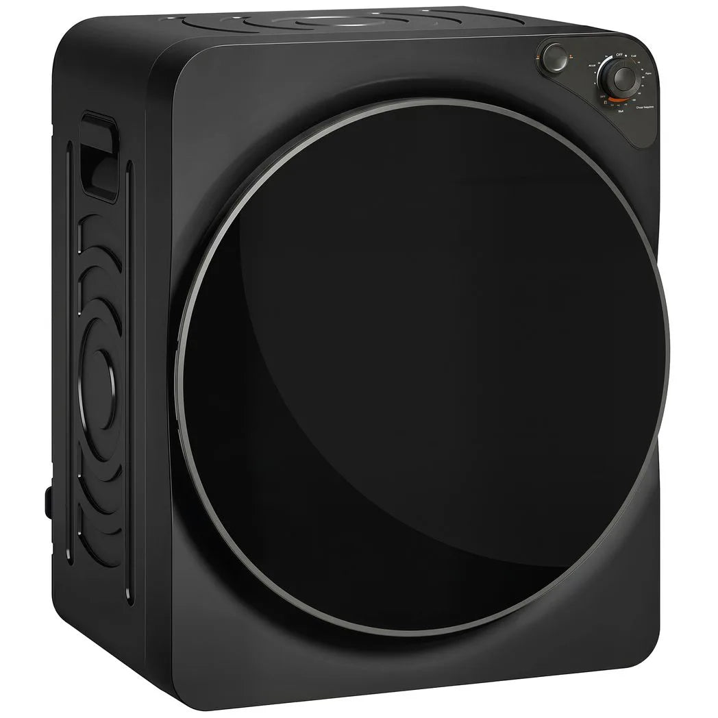 HOMCOM 5kg Vented Tumble Dryer with 5 Drying Modes – 1000W Compact Stackable Dryer, Stainless Steel Tub, Black