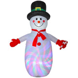 Outsunny 8ft Inflatable Christmas Snowman with Disco & LED Lights – Self-Inflating Outdoor Garden Decoration
