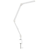 HOMCOM LED Desk Lamp with Clamp & Swing Arm, 2 Colour Modes, 5 Brightness Levels – Study Task Light, White